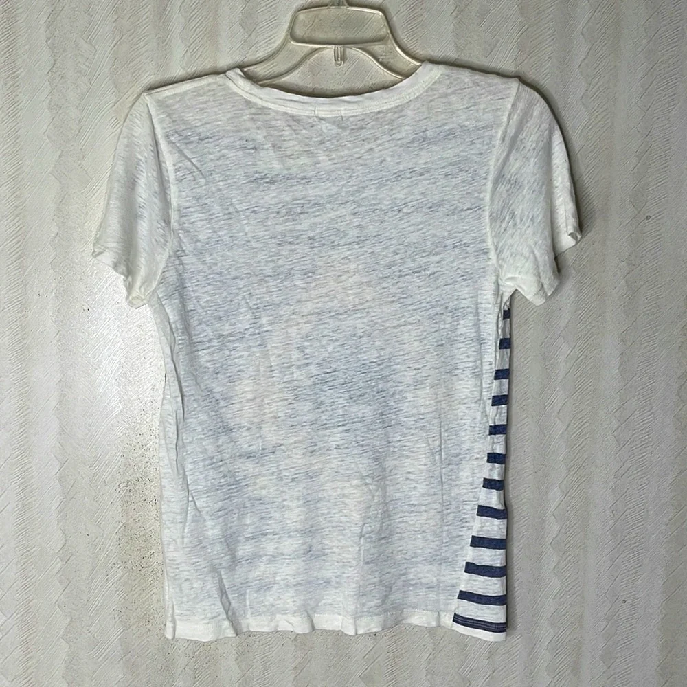 ❤️ J CREW J Crew Cream Linen Aztec Print shirt Size S